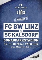 blau weiss linz matchplakat A4