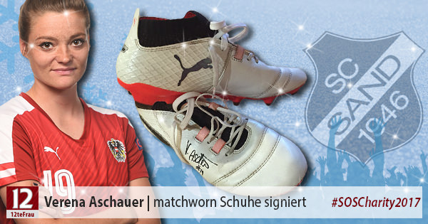 Signierte matchworn Fußballschuhe von Verena Aschauer (SC Sand)