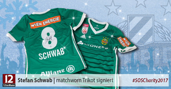 Signiertes matchworn Trikot von Stefan Schwab (SK Rapid Wien)