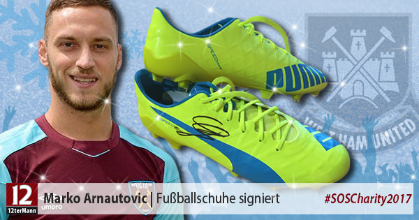 Signierte Fußballschuhe von Marko Arnautovic (West Ham United)