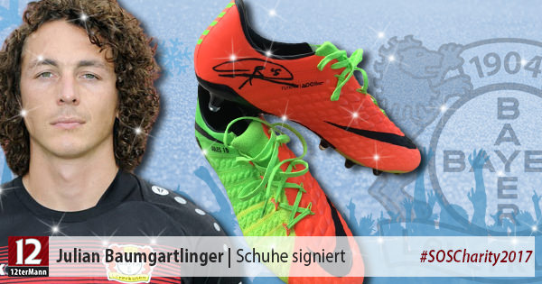 Signierte Fußballschuhe von Julian Baumgartlinger (Bayer 04 Leverkusen)