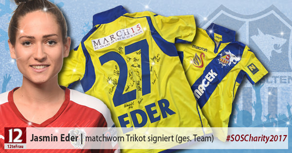 Signiertes matchworn Trikot von Jasmin Eder (SKN St. Pölten Frauen) mit den Unterschriften der ganzen Mannschaft