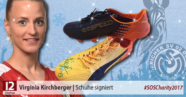 Signierte Fußballschuhe von Virginia Kirchberger (MSV Duisburg)