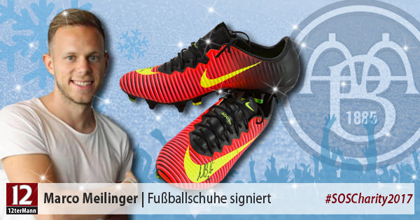 Signierte Fußballschuhe von Marco Meilinger (Aalborg BK)