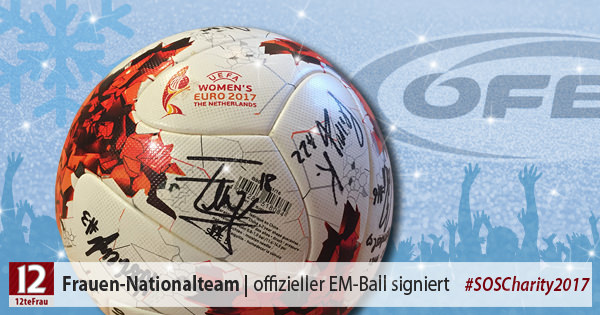 Vom gesamten ÖFB Frauen-Nationalteam signierter, offizieller EM-Fußball