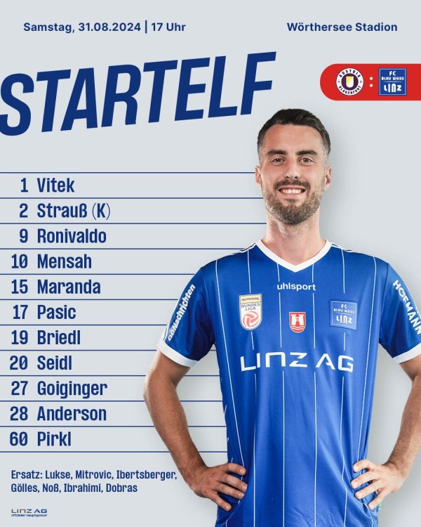 Here it is   Unsere heutige Aufstellung   #blauweisslinz #blauweiss #linz #bwlinz #fcbwl #stahlstadtklub #GEPApictures #AdmiralBL #startelf.jpg